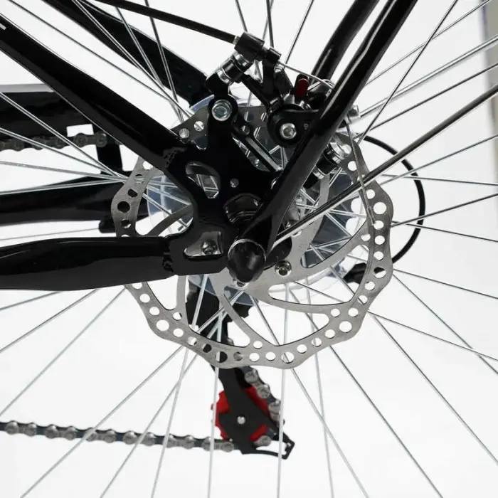 Велосипед городской Corso «Polaris» 26`` PS-80110 + КОРЗИНА ЧЕРНАЯ стальная рама 16.5``, Shimano 7 скоростей, корзина, багажник
