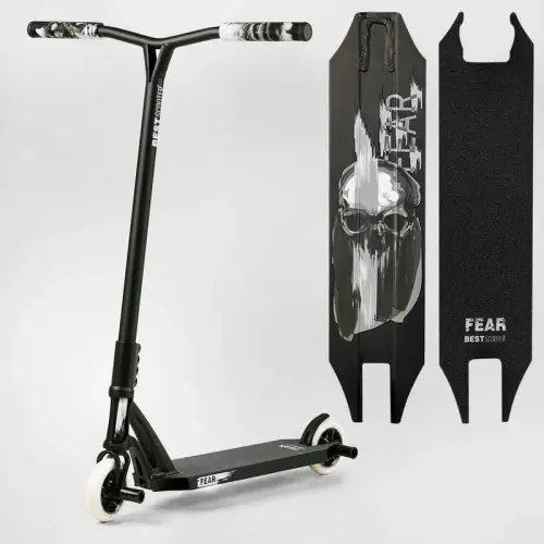 Самокат трюковий "Best Scooter" FEAR, SCS-система, ПЕГІ, алюмінієвий диск та дека, колеса PU, d=115 мм, ширина керма 58 см