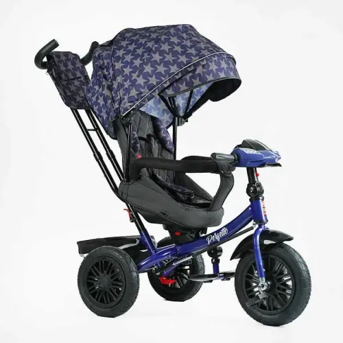 Велосипед 3-х колісний "BestTrike Perfetto" (поворотне сидіння, колеса гумові надувні, кошик, фара музична, USB, Bluetooth)