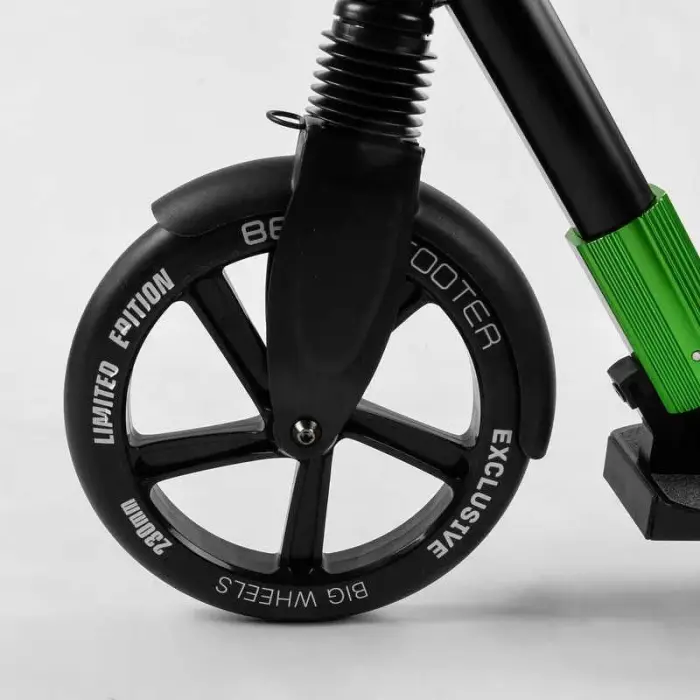 Самокат алюмінієвий Best Scooter (колеса PU, d переднього колеса - 230мм, d заднього колеса - 215 мм, 1 амортизатор передній)