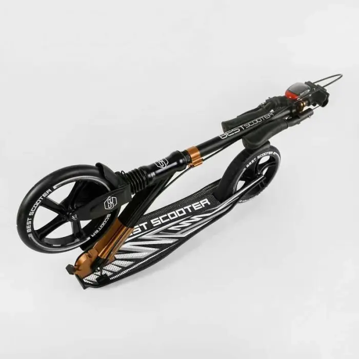 Самокат алюмінієвий "Best Scooter" (колеса PU, ФАРА, затискач керма, d передніх коліс - 230 мм, d задніх коліс 200мм, 1 амортизатор передній)