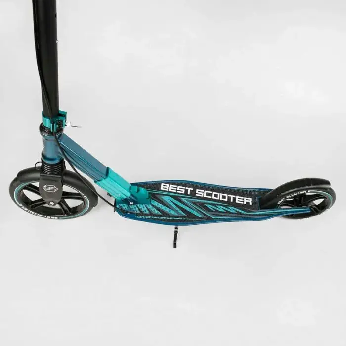 Самокат алюмінієвий "Best Scooter" (колеса PU, ФАРА, затискач керма, d передніх коліс - 230мм, d задніх коліс 200мм, 1 амортизатор передній)