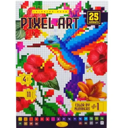 Піксельна розмальовка "PIXEL ART - Колібрі"
