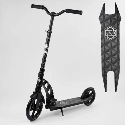 Самокат двоколісний "Best Scooter" (колеса PU, d переднього колеса - 23 см, d заднього колеса - 18 см, 1 амортизатор)