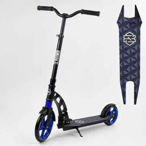 Самокат двоколісний "Best Scooter" (колеса PU, d переднього колеса - 23 см, d заднього колеса - 18 см, 1 амортизатор передній)