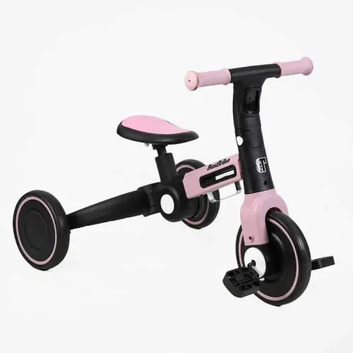 Велосипед 3-х колісний BS-11402 Best Trike колеса EVA переднє 8’’, заднє 6’’, нейлонова рама, трансформується у велобіг,підсвічування, в коробці