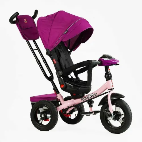 Велосипед 6088 F Best Trike (1) ПОВОРОТНЕ СИДІННЯ, СКЛАДНЕ КЕРМО, ФАРА МУЗИЧНА З USB,Bluetooth НАДУВНІ КОЛЕСА, ПУЛЬТ ВКЛЮЧЕННЯ СВІТЛА І ЗВУКУ