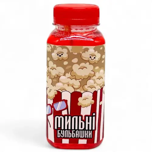Мильні бульбашки "Попкорн" (200 мл) бульбашкова паличка