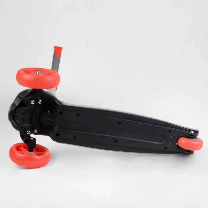 Самокат трехколесный LK-52003 Best Scooter (4) СВЕТ ДЕКИ, КОЛЕС И ДИСКОВ, съёмный руль, передние колёса PU 120х35мм, задние колеса PU 80х30мм