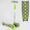 Самокат триколісний LK-70111 Best Scooter (4) СВІТЛО ДЕКИ, КОЛІС І ДИСКІВ, знімне кермо, передні колеса PU 120х35мм, задні колеса PU 80х30мм