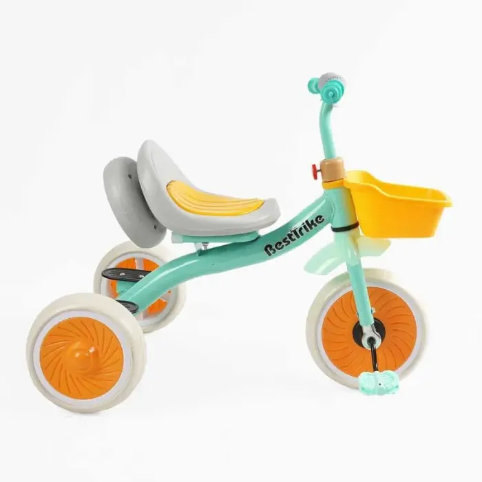 Велосипед 3-х колесный BS-49151 Best Trike (1) колеса EVA переднее 10ʼʼ, заднее 8ʼʼ, стальная рама, УКР.ОБУЧИВАНИЕ, свет, корзина, в коробке