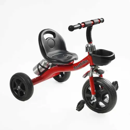 Велосипед 3-х колісний "Best Trike" (сталева рама, колеса EVA, переднє d=10’’, заднє d=8’’, кошик, пляшечка, в коробці)
