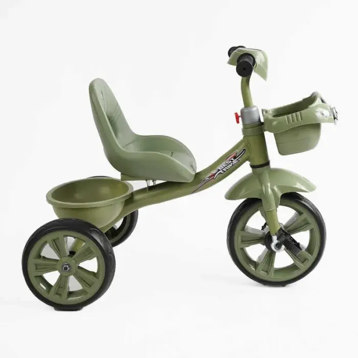 Велосипед 3-х колісний BS-60417 Best Trike (1) колеса EVA переднє 10’’, заднє 8’’, сталева рама, УКР. ОЗВУЧУВАННЯ, кошик, в коробці