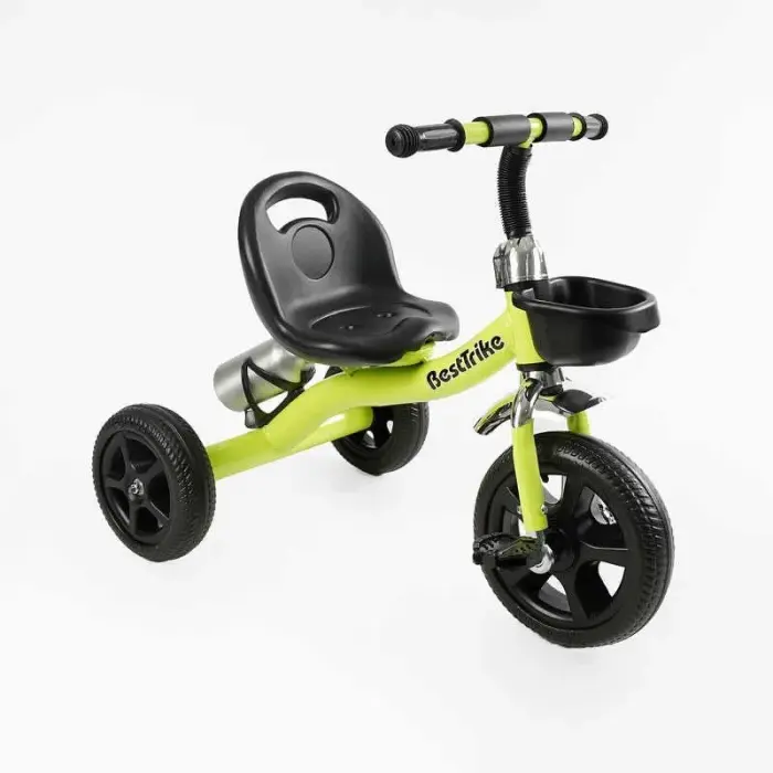 Велосипед 3-х колісний "Best Trike" (сталева рама, колеса EVA, переднє d=10’’, заднє d=8’’, кошик, пляшечка, в коробці)