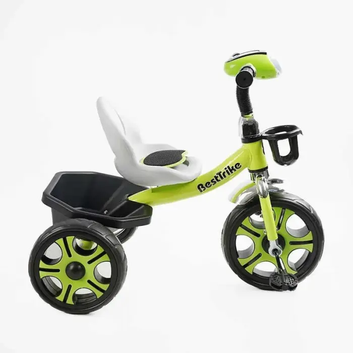 Велосипед 3-х колісний BS-25084 Best Trike (1) колеса EVA переднє 12’’, заднє 10’’, сталева рама, фара з музикою та світлом, кошик, в коробці