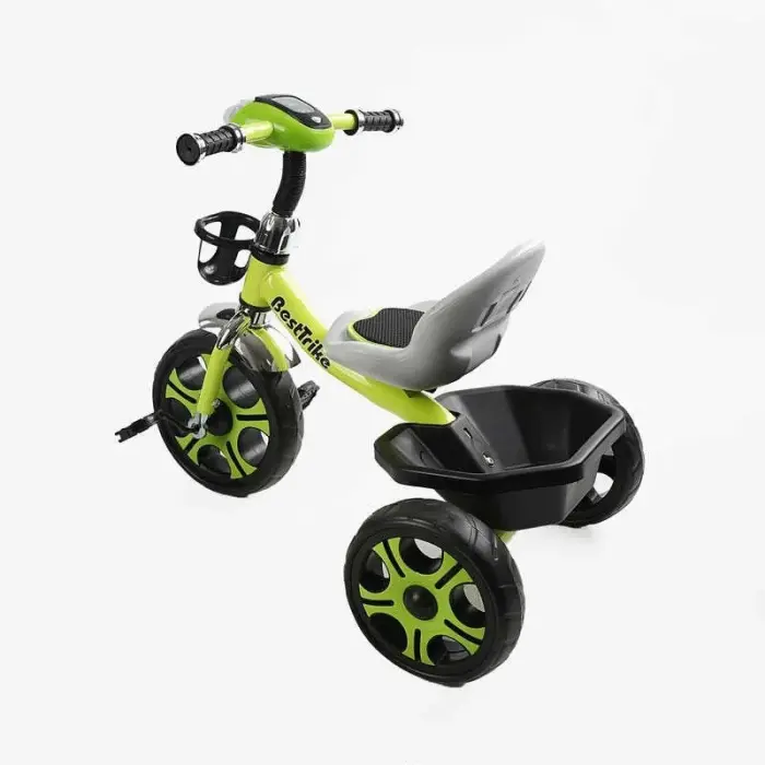 Велосипед 3-х колісний BS-25084 Best Trike (1) колеса EVA переднє 12’’, заднє 10’’, сталева рама, фара з музикою та світлом, кошик, в коробці