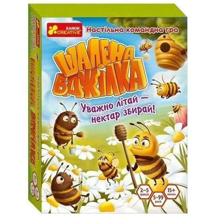 Настільна гра "Шалена бджілка" 2-5 гравців укр