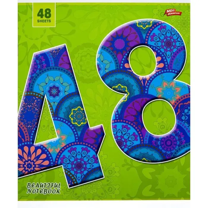 Зошит кольоровий 48 аркушів, клітинка (16 штук в упаковці)