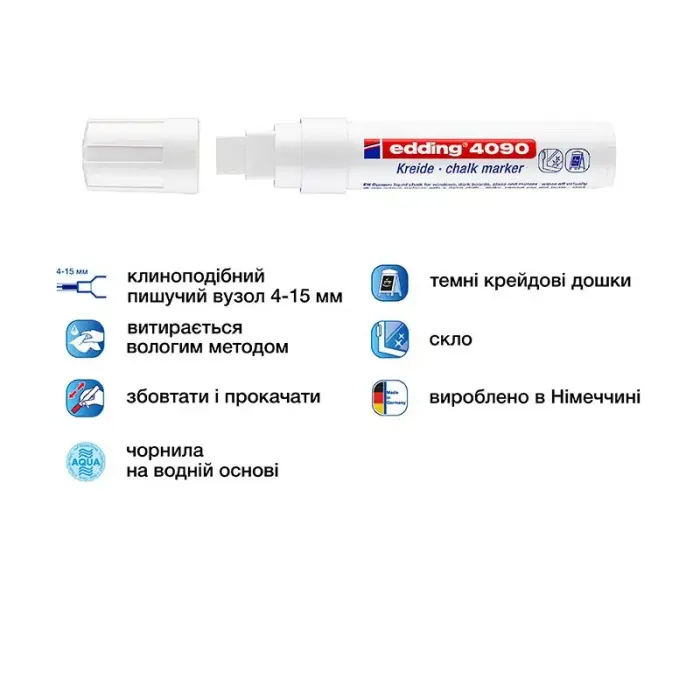 Маркер Window e-4090 4-15 мм клиновидн. белый