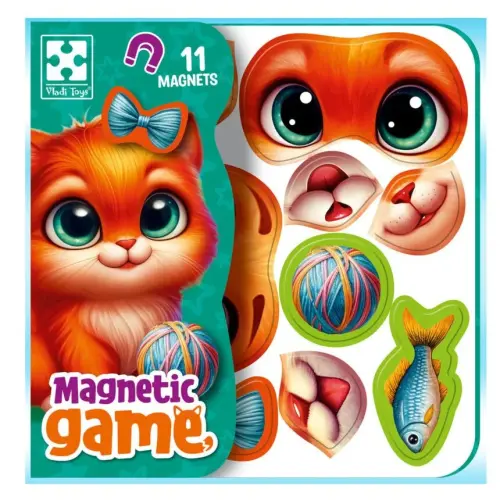Игра развивающая Vladi Toys магнитная "Эмоции Котика" (укр)