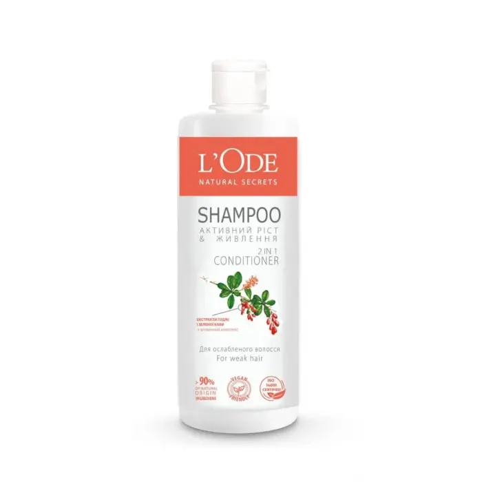 L'Ode Natural Secrets Шампунь 400мл для ослабленных волос