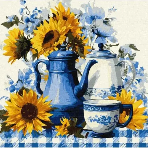 Картина за номерами "Сонячна кава" 40x40 см