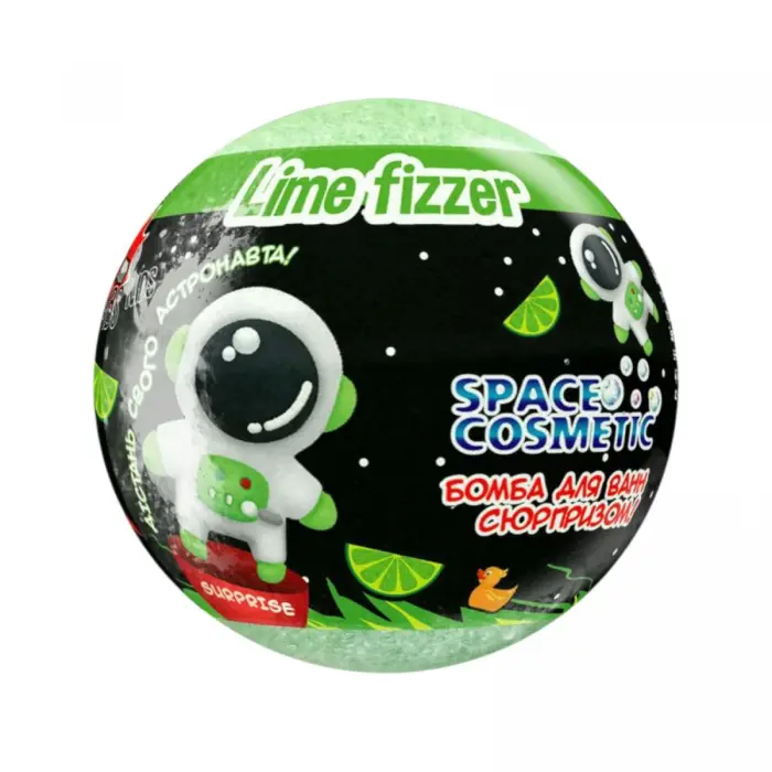 Аква Шайн Space Cosmetic бомба д/ванн з іграшкою 100г Шипучий лайм