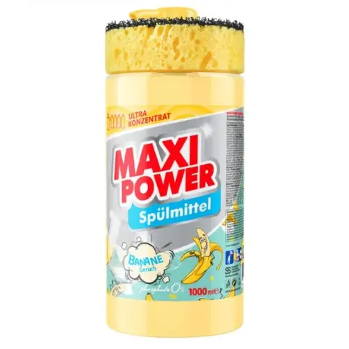 MAXI POWER Засіб для миття посуду Банан 1л