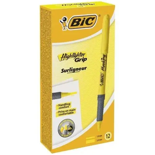 BIC Текстовиділювач Гріп жовтий 1шт. БК