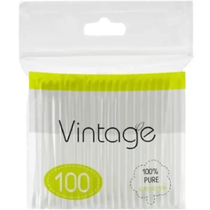 Vintage ватні палички 100шт поліетилен NEW
