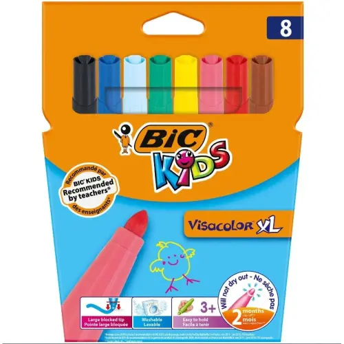 Фломастер BIC Kids Visacolor XL 8 шт.