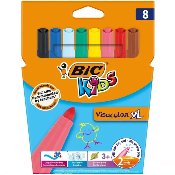 Фломастер BIC Kids Visacolor XL 8шт.