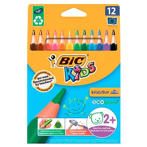 Олівці кольорові BIC Evolution, 12 шт.
