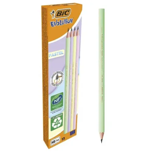 Олівець Bic Ecolution Pastel графітний, НВ, 1 шт
