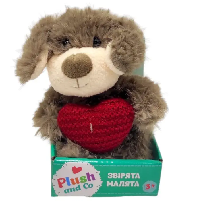 Мʼяка іграшка "Plush and Co. Песик" (КОРИЧНЕВИЙ) 12 см