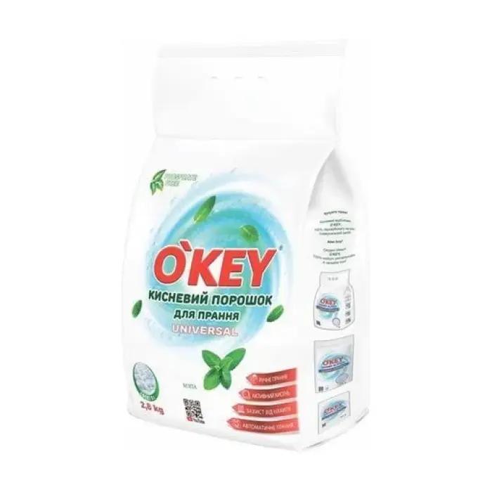 OʼKEY Стиральный порошок Universal Кислородный Мята, 2.8кг