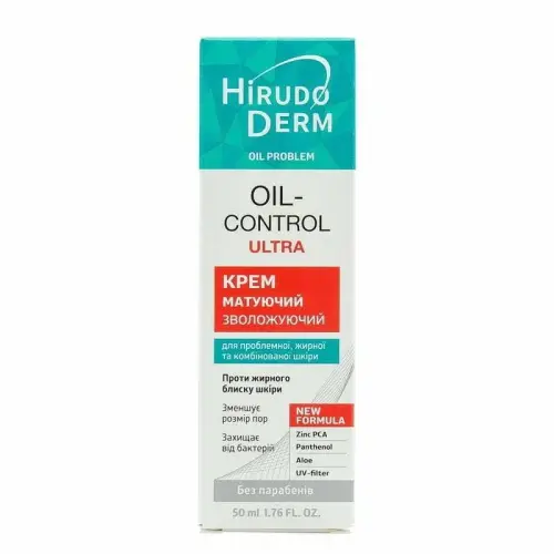 Біокон Крем для обличчя Hirudo Derm Oil Problem Oil-Control Ultra Зволожувальний матувальний, 50мл