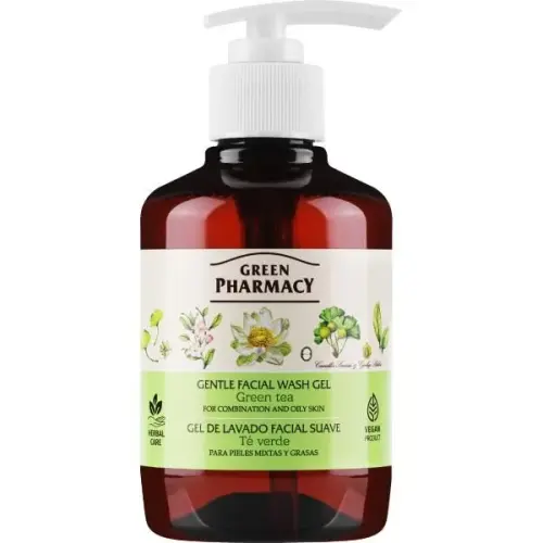 Green Pharmacy Гель для вмивання Ніжний Зелений чай та гінкго білоба, 270мл