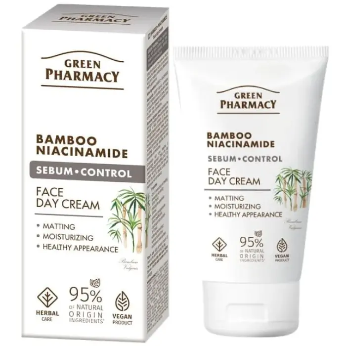Green Pharmacy Дневной крем для лица Бамбук + ниацинамид, 50мл