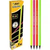 BIC Набір олівців чорнографітних шестикутних Evolution Fluo HB 4 кольори, 12 шт.