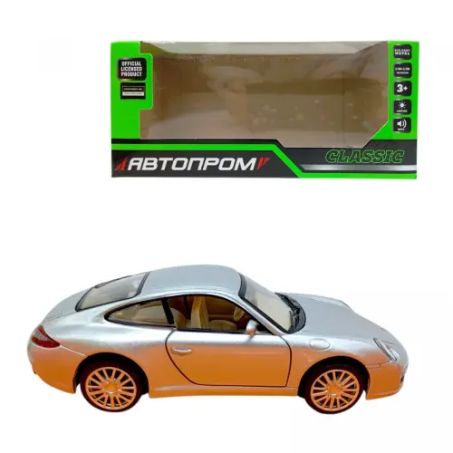 Уцінка. АВТОПРОМ 1:32 Porsche 911 Carrera S (СІРИЙ) - Пошкоджена упаковка