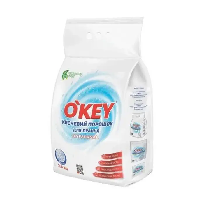 OKEY Универсальный кислородный порошок для стирки, 2.8кг