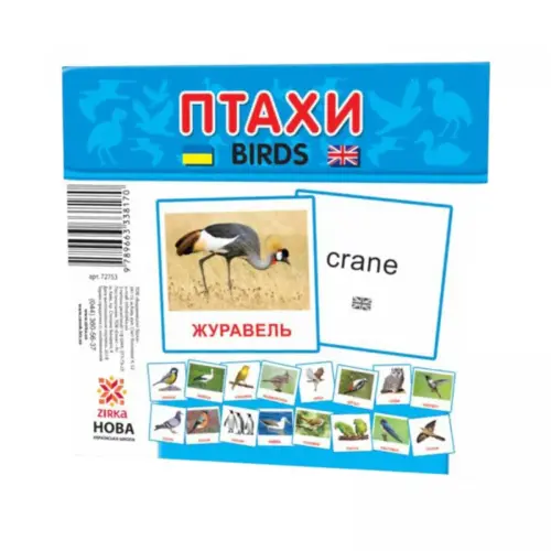 Картки міні Птахи (110х110 мм) (укр)