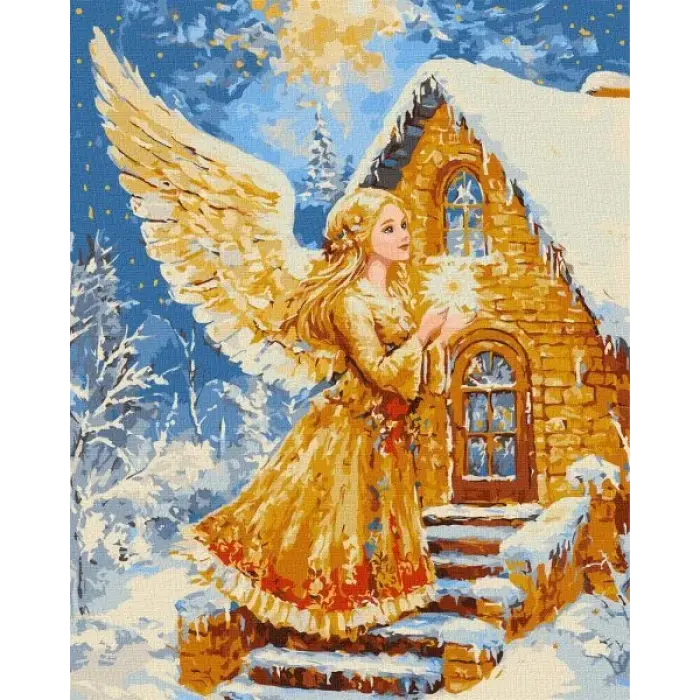 Картина за номерами - "Крила світла з фарбами металік" ©art_selena_ua, 40х50см