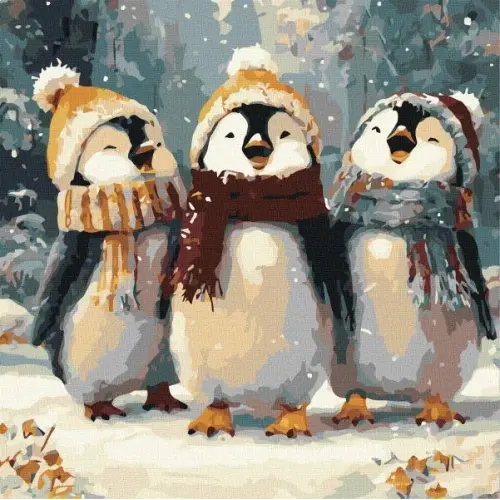 Картина за номерами - "Щасливі співи" ©art_selena_ua, 40х40см