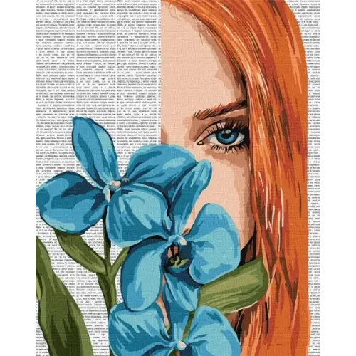 Картина за номерами - "Барвиста поезія: Блакитна орхідея" ©art_selena_ua, 40х50см