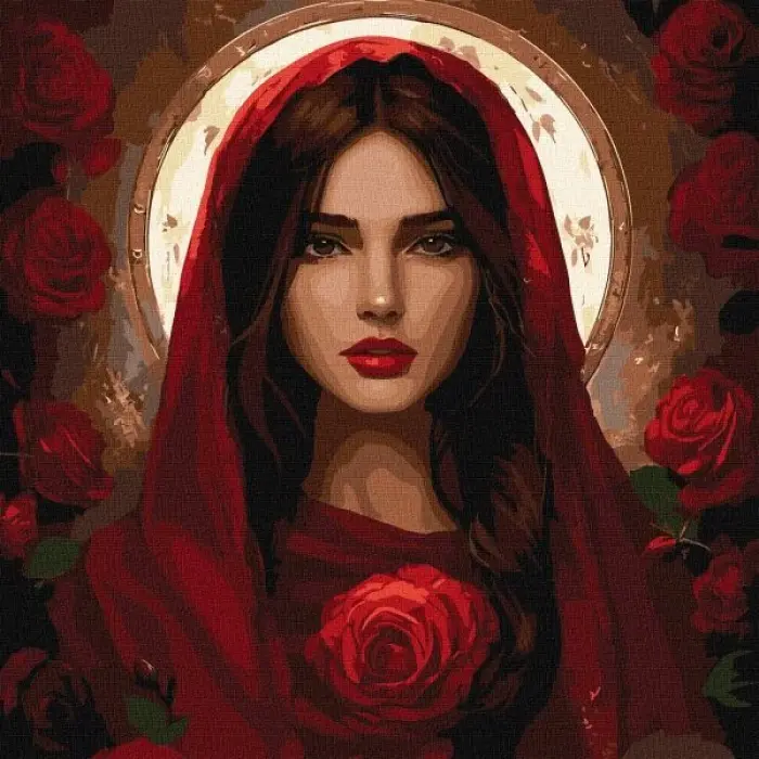 Картина по номерам - "Майская роза" ©art_selena_ua, 40х40см