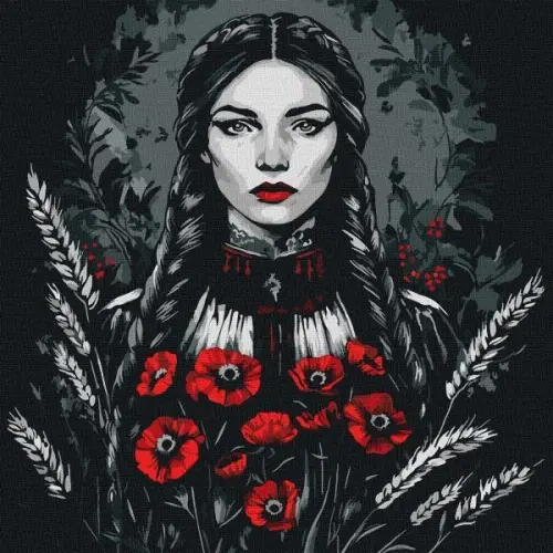 Картина по номерам - "Женская сила" ©art_selena_ua, 40х40см