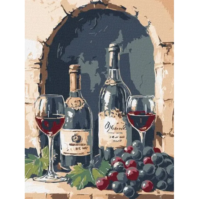 Картина за номерами - "Гармонія вина" ©art_selena_ua, 30х40см