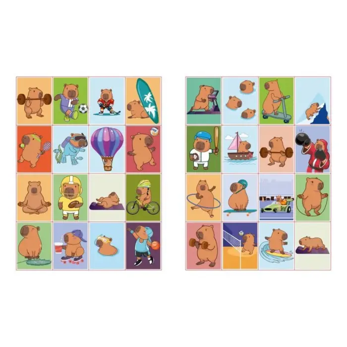 Книжка-розмальовка зі стікерами "Капібара і спорт"